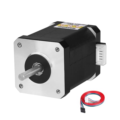 YEJMKJ Nema 17 Stepper Motor 2 Phase 1.8° 0.84Nm(118.95oz·in) High Torque Bipolar 60mm 2.3A 1.1Ω 4-Wire Shaft 24mm φ5mm 42 Stepper Motor Cable 1M for 3D Printer DIY Robot CNC Machine