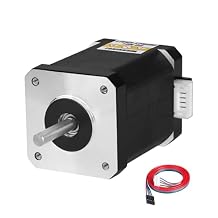 Nema 17 Stepper Motor 2 Phase 1.8 0.84Nm118.95ozin High Torque Bipolar 60mm 2.3A 1.1 4-Wire Shaft 24mm 5mm 42 Stepper Motor Cable 1M for 3D Printer DIY Robot CNC Machine
