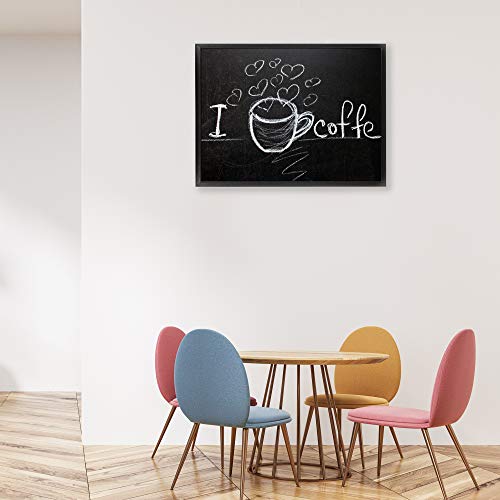 Postergaleria krijtbord voor muur | 70x100cm | Zwart | Schoolbord van grenenhout (HDF) | met krijt en een touwtje om op te hangen | voor keukens, cafés, winkels | Veel kleuren | 6 maten - Image 3
