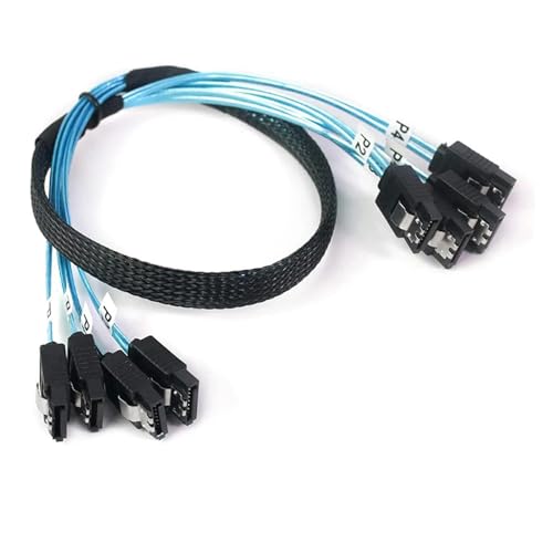 Cable adaptador SATA 4.0 con conectores 7p hembra 50cm miniatura 4