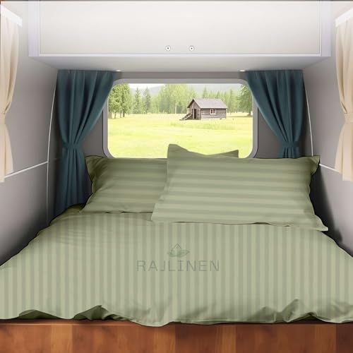 Queen RV Camper Sheet Set 60x80 Egyptian Cotton Sage