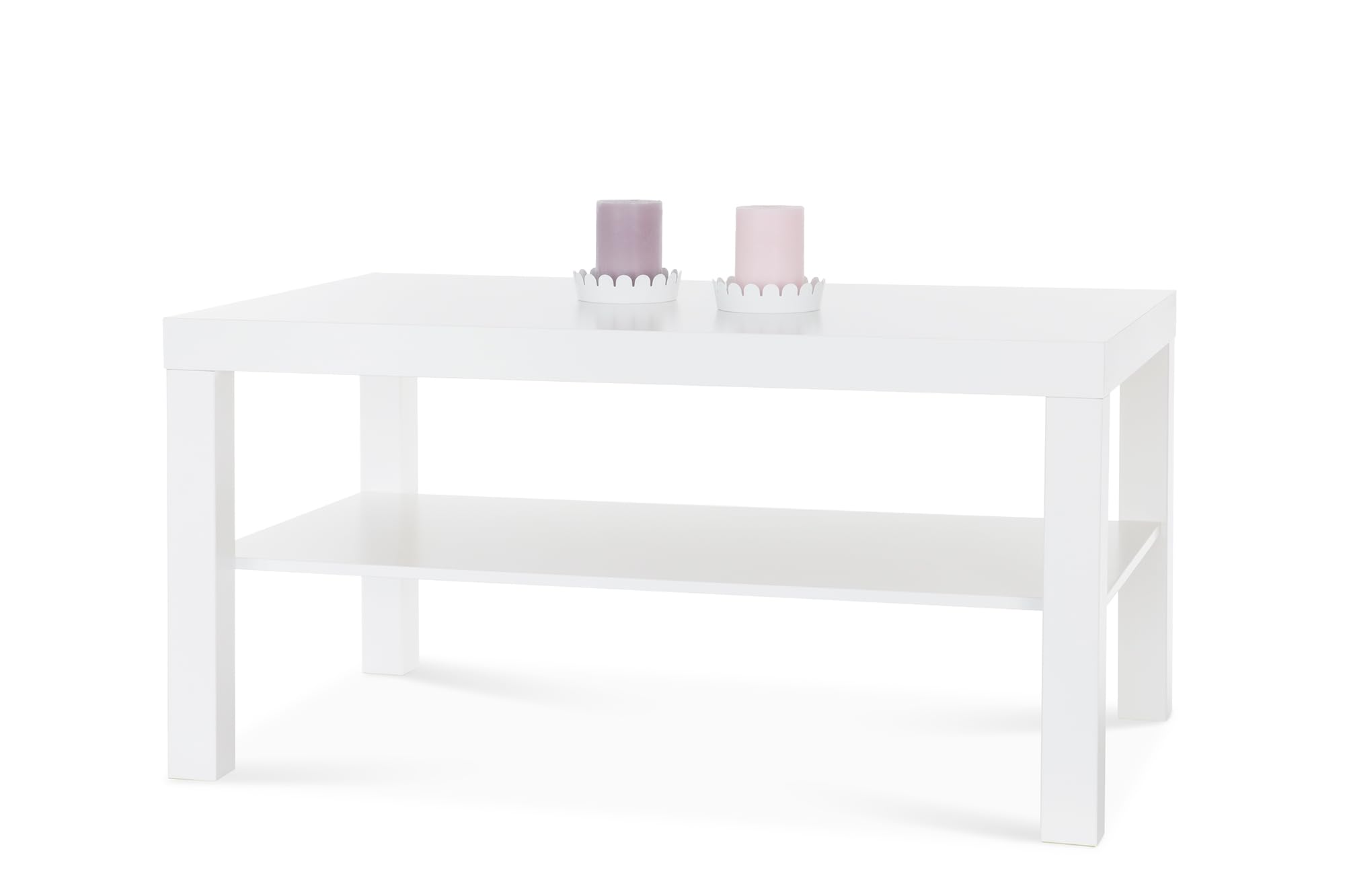 IKEA Couchtisch Lack Sofatisch Beistelltisch in 90x55x45cm - mit Zwischenablage - weiß