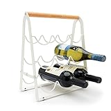 Ahorro de espacio: cuando se pliega se queda plana o verticalmente y se puede guardar fácilmente cuando haya bebido su última botella. Cuando está en uso, este estante para botellas puede contener hasta 9 botellas de champán, vino tinto o blanco o algunas botellas de licor.