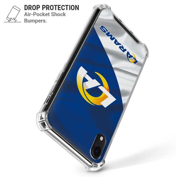 Skinit Clear Phone Case Compatible with iPhone XR - Officially Licensed NFL Los Angeles Rams Design