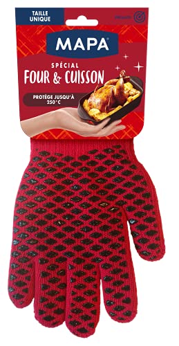 - 特殊烤箱和烹饪手套 - 可防止高达 250°C 的高温 - 易于操作 - 1 只手套 - 一种尺寸