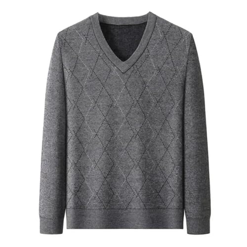Men Solid Color Thick Knit Sweater Soft Fleece Lined Warm Pullover for Autumn Winter Daily Wear2