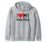 Photo Gallery i love my maw maw felpa con cappuccio Photo Gallery i love my maw maw felpa con cappuccio