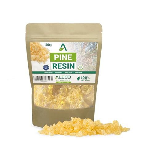 ALECO Resina Pura De PINO Colofonia Orix Epoxi Natural Granulada. Latex. Manualidades, tratamiento madera (100 GR)