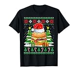 Santa Hamburger Fast Food Lovers Ugly Xmas Sweater Christmas T-Shirt