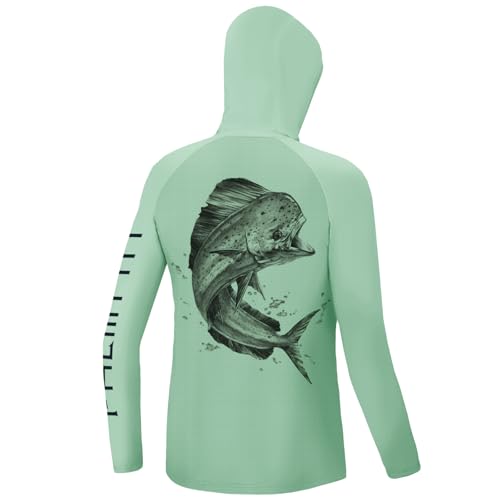 Image of Palmyth Boys Fishing Shirt UPF 50+ Youth Long Sleeve Shirts with Hooded