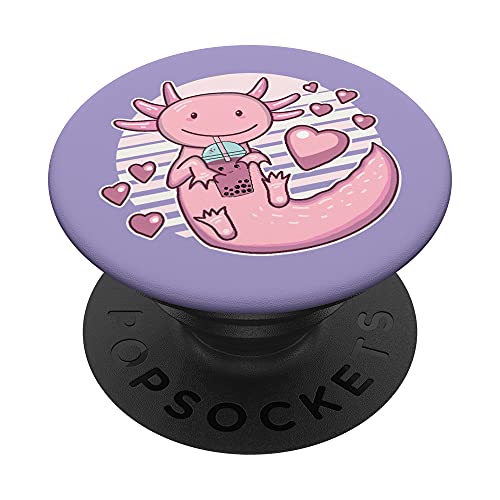 Kawaii Axolotl Boba Tea - Chibi Axolotl Bubble Tea...