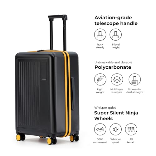 Image of MOKOBARA Transit Check-in Trolley Bag 64cm 65L Black & Yellow