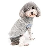 Zunea Fleece Winterjacke für Kleine Hunde Warme Wintermäntel Pullover Sweater Weich Fuzzy Welpen Kleidung mit D-Ring für Geschirr Leine Kaltes Wetter Haustier Bekleidung für Chihuahua Katzen Grau S
