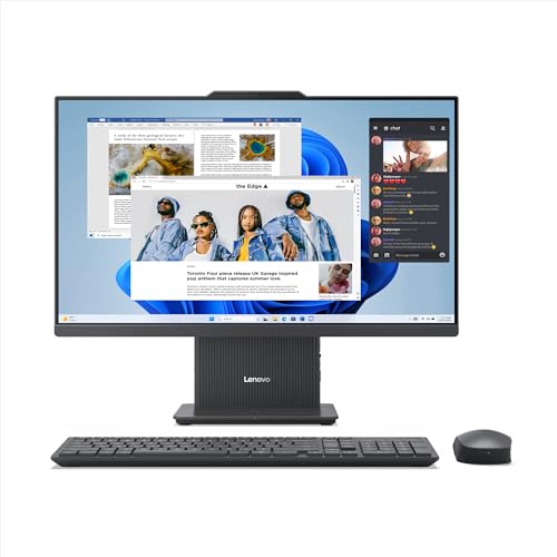 Lenovo IdeaCentre Computer desktop All-In-One, Display 27 FHD, AMD Ryzen AI 7 350, 512GB SSD, RAM 16GB, Base ricarica smartphone wireless, Speakers, WiFi 6, Windows 11 H, Tastiera + Mouse Wireless