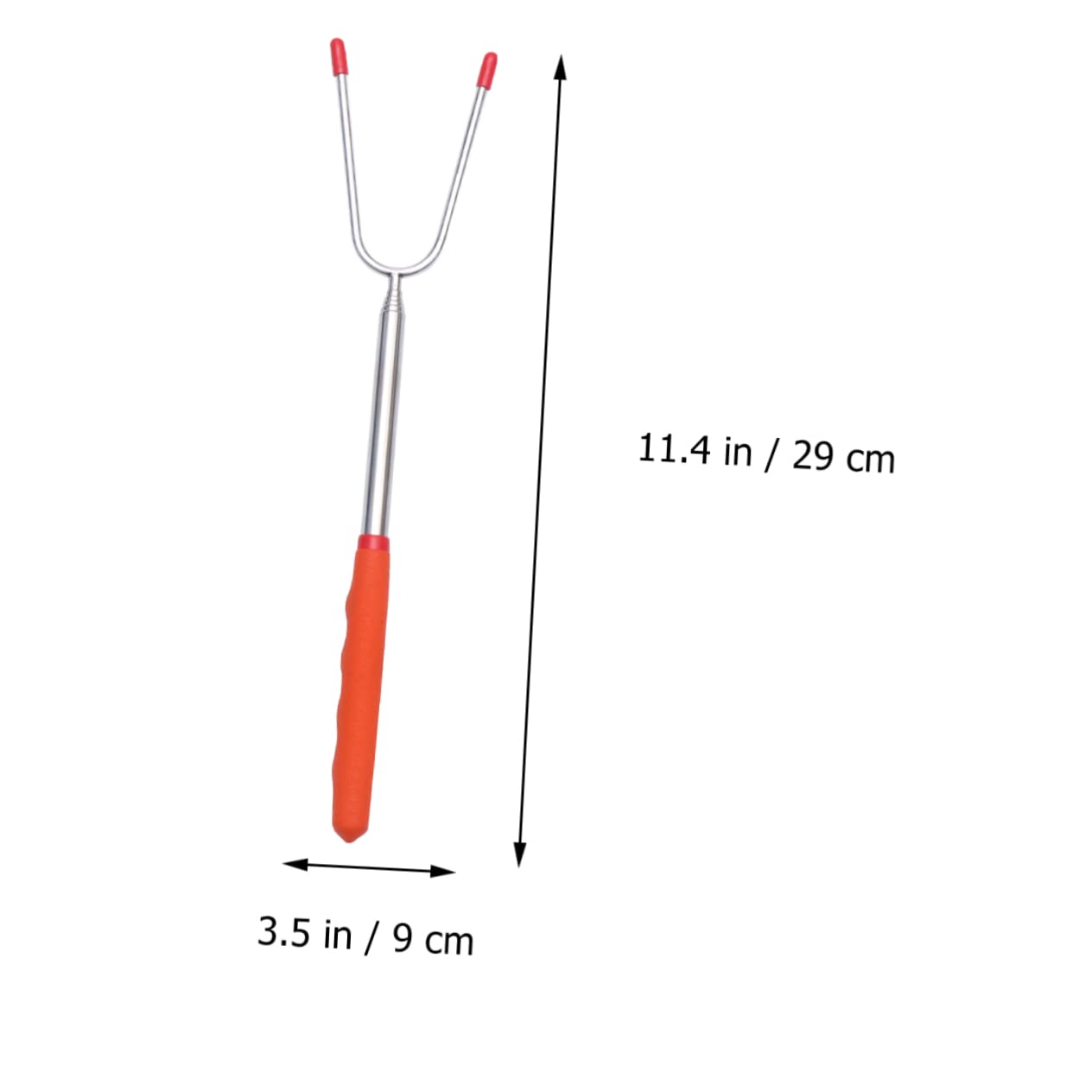 Cabilock Extendable Stainless Steel Forks Roasting Fork for Camping Grill Utensils Set Compact Storage Bag Included