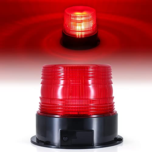 Red Beacon Light 3.4 Inch,Wireless Rechargeable Magnetic LED Emer...