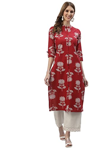 Image of Stylum Women's Rayon Straight Fit Straight Kurta