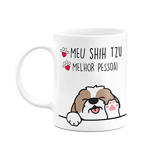 JPS INFO - Caneca Meu Shih Tzu Melhor Pessoa - Cerâmica - 325 Mil...