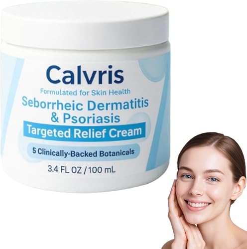 Calvris Advanced Seborrheic Dermatitis & Psoriasis Treatment Cream, Calvris Scalp Relief Balm, Calvris Beard Recovery Cream, For Soft And Soothed Scalp And Skin, For All Skin Types