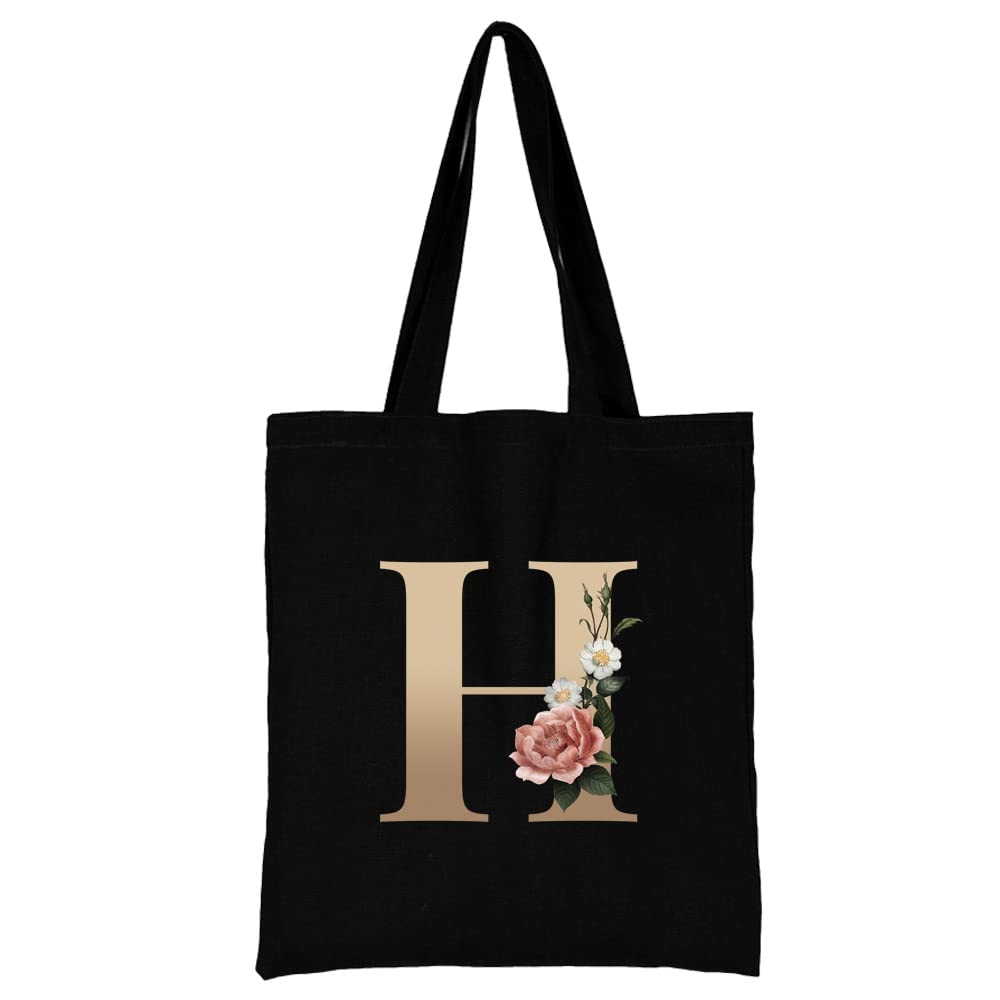 26 Letter Printed Canvas reusable grocery bags, Foldable Casual Travel HandBag, Shoulder Beach Tote Bags, Shopper bag eco friendly super strong washable Storage bags Shopping bag Canvas bag for Women