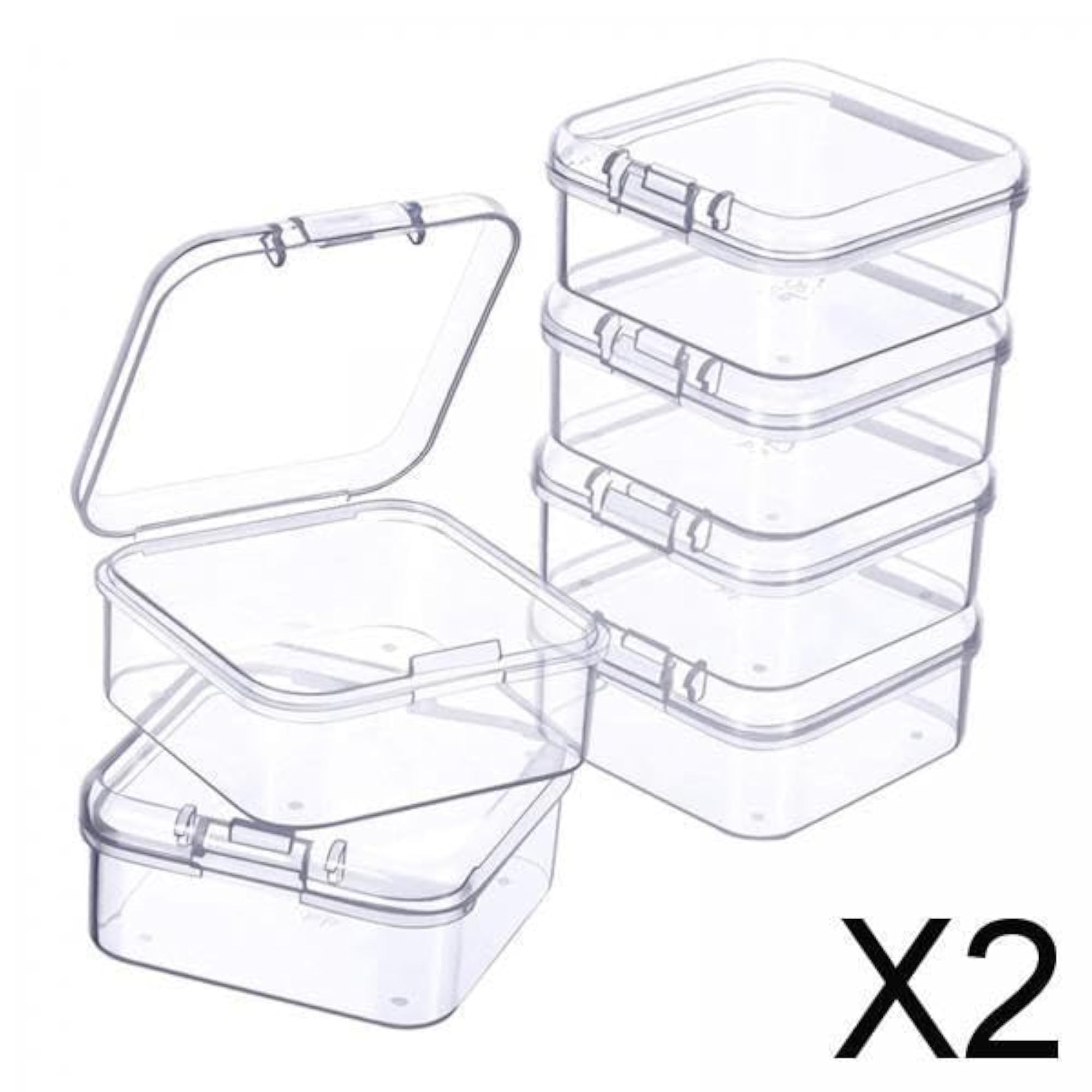 Mini Transparent Jewelry Storage Box with Lid