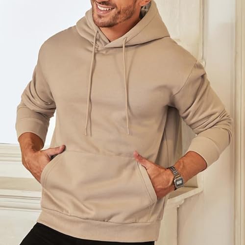 Men's and Women's Cotton Pullover Hoodie - Drawstring Hood, Long Sleeve Casual Sweatshirt4