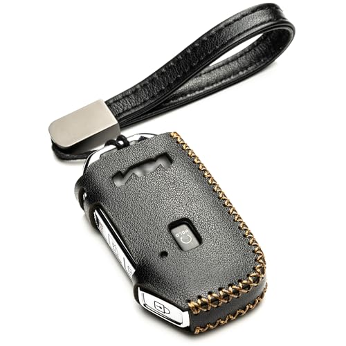 Étui de clé en cuir véritable Kia pour éviter les rayures de télécommande 5 boutons