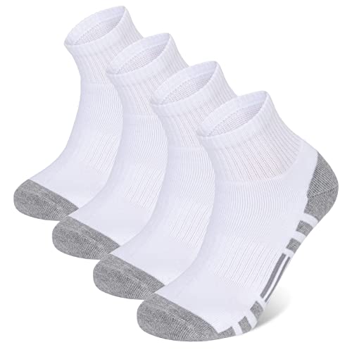 Athlemo 4 Pack Multi Performance Cushioned Bamboo Athletic Socks For Men Ankle Socks Outdoor Trekking, Running, Hiking #TOP21