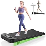 Dskeuzeew Walking Pad Treadmill with 7% Incline, 8KM/H Under Desk Portable Running Machine for Home Office, Compact Mini for Small Spaces, Installation-Free, Remote Control, LED Display