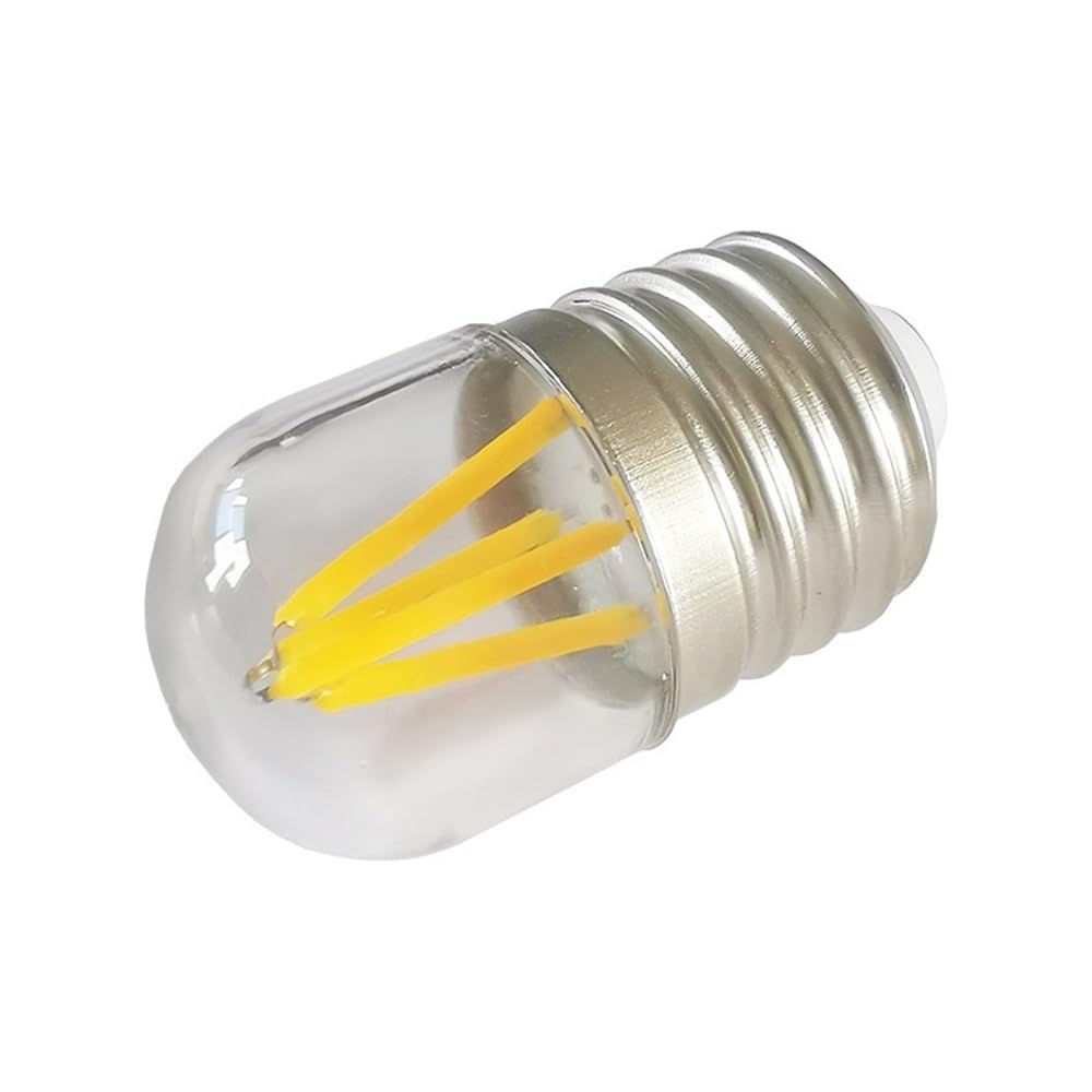HHF Iluminación del hogar, Paquete de 50, lámpara de filamento LED E27/B22 de bayoneta, bombilla T26 de voltaje AC220V, tamaño 5CM(Warm White 2700K,1.3W E27 220V)