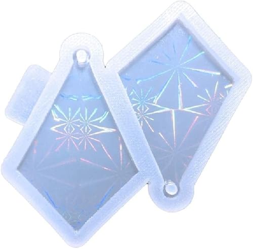 Moldes para pendientes de silicona, molde de resina de rombo, molde de fundición de resina epoxi para hacer joyas, manualidades, molde de silicona
