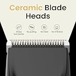 Groin & Body Hair Trimmer for Men - Electric Shaver for Pubic Hair, Chest, Legs - Ball Pubic Groomer, LED Light, Replaceable Ceramic Blade Heads, USB-C Recharge Dock, Waterproof Hygiene Razor - Image 3