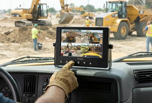 Image of Voyager VOM719WP 7-Inch Heavy-Duty QuadView Observation Monitor, 4 Camera Inputs, 6 Triggers, 12V /24V DC, NTSC /PAL, IPX6 Waterproof, E-Mark Certified