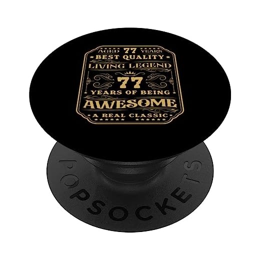 77 años siendo increíble 77 cumpleaños hombre PopSockets PopGrip Intercambiable