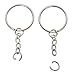 Aspire 100 Sets 25mm Split Key Ring with Chain and Jumps Rings, Key Chain Parts Connector Accessories for DIY