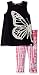 Burt's Bees Kids Little Girls' Toddler Organic Tank Tunic and Capri Legging Set, Onyx, 3T