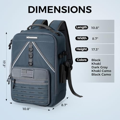 Image of KastKing KastMate Fishing Backpack With 2 Rod Holders, Dark Gray