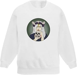 Azeeda 'Horned Woodland Witch' Kid's Sweatshirt/Jumper (7-8 Years) (KW00105651)