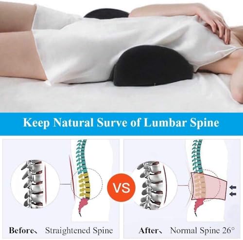 Image of Back Traction Lumbar Stretcher for Upper & Lower Muscle Pain Relief, Lumbar Support, Sciatica Nerve, Spinal Stenosis, Posture Correction (18 x 11 x 5 (3.1)