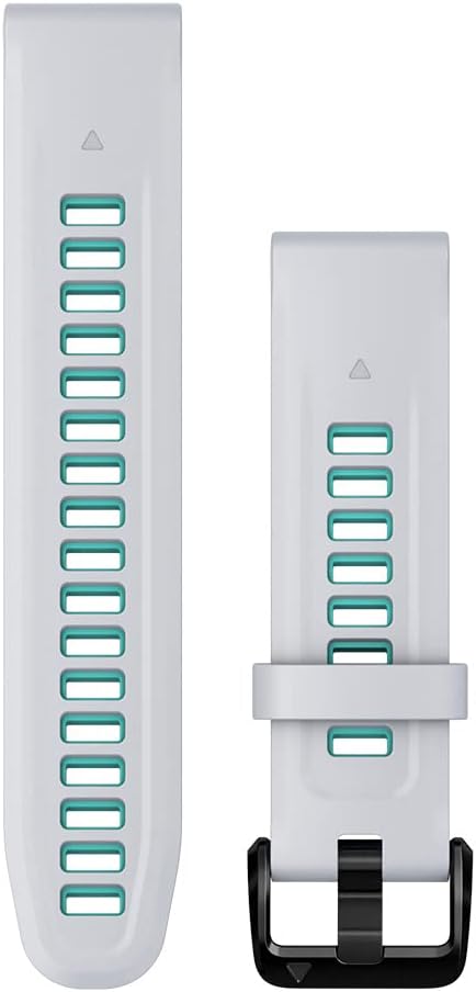 Garmin QuickFit 20 mm Watch Band - Whitestone/Aqua Silicone Band