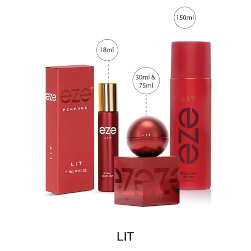 Image of Eze Perfume Elevate Lit Eau De Parfum For Women - 18ml | Long-Lasting Luxury | Raspberry & Sour Cherry Scent | Floral Jasmine & Violet | Warm Musk, Vanilla & Cashmeran Base | Premium Fragrance