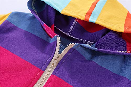 LittleSpring Kids Full Zip Jersey Hoodies Sweatshirt with Pattern3