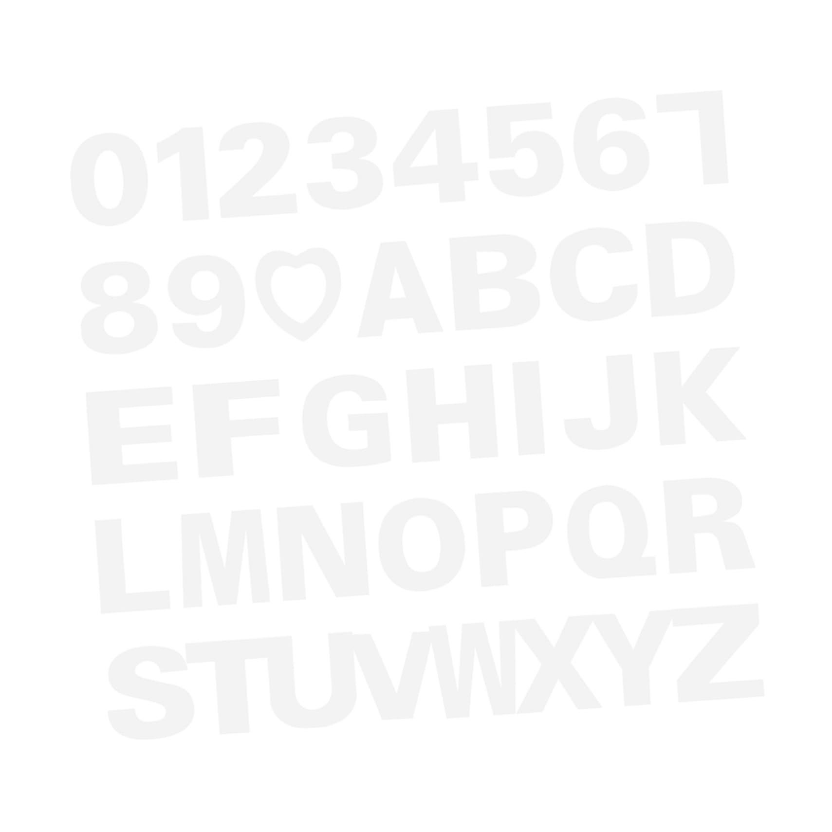 Stencil per Torte Riutilizzabile in Pet Bianco Numeri e Lettere 37 Pezzi e Facile da Conservare per Feste e Negozio di Dolci