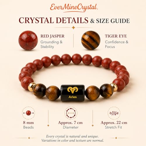 Image of Zodiac Crystal Bracelet with Raw Selenite Plate for Men & Women | Aries, Taurus, Gemini, Cancer, Leo, Virgo, Libra, Scorpio, Sagittarius, Capricorn, Aquarius & Pisces Rashi Bracelet | Astrology Healing Crystal Gift