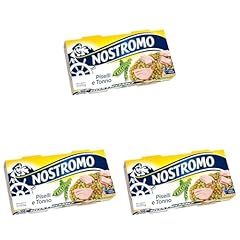 Nostromo - Tonno con Contorno di Piselli, Piatto Completo e Pronto da Gustare, Apertura Facile, 2 Lattine da 150 gr (Confezione da 3)