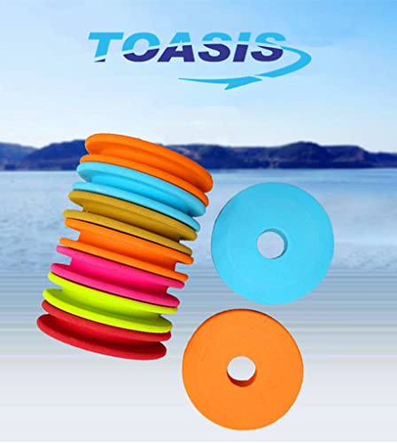 Toasis Fishing Line Storage Fishing Snell Leader Rigs Foam Spool (Multicolors/D4.5cm)