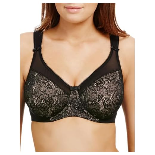 Berlei Damen Minimizer BH, Beauty Minimiser, Gr. 80H (Herstellergröße: 36FF), Schwarz