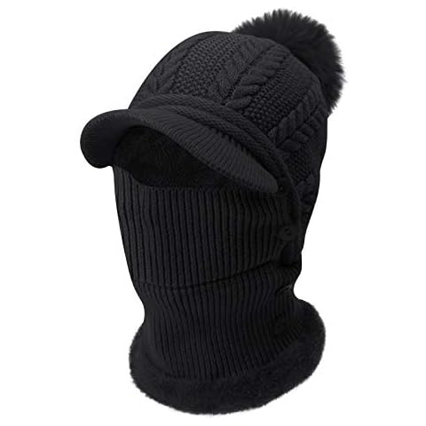 YJZQ Winter Damen Strickmütze Fliegermütze Cover