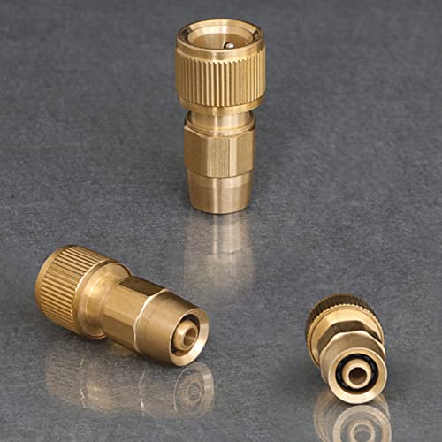 Fenteer 2 Pieces Brass Garden Hose ors Water Hose Connect Quickly Fittings Expandable Hose Repair Adaptor - Image 2