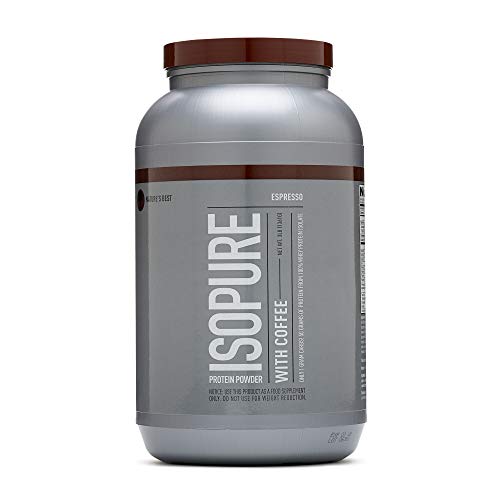 Isopure Protein Powder, With Coffee, Low Carb Whey Isolate with Vitamin C & Zinc for Immune Support, 25g Protein, Keto Friendly, Espresso, 3 Pounds (Packaging May Vary) Isopure Protein Powder, With Coffee, Low Carb Whey Isolate with Vitamin C & Zinc for Immune Support, 25g Protein, Keto Friendly, Espresso, 3 Pounds (Packaging May Vary)